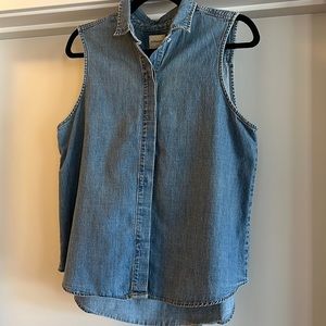 GH Bass Sleeveless Denim Top